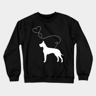 dog cute great danes heart Crewneck Sweatshirt